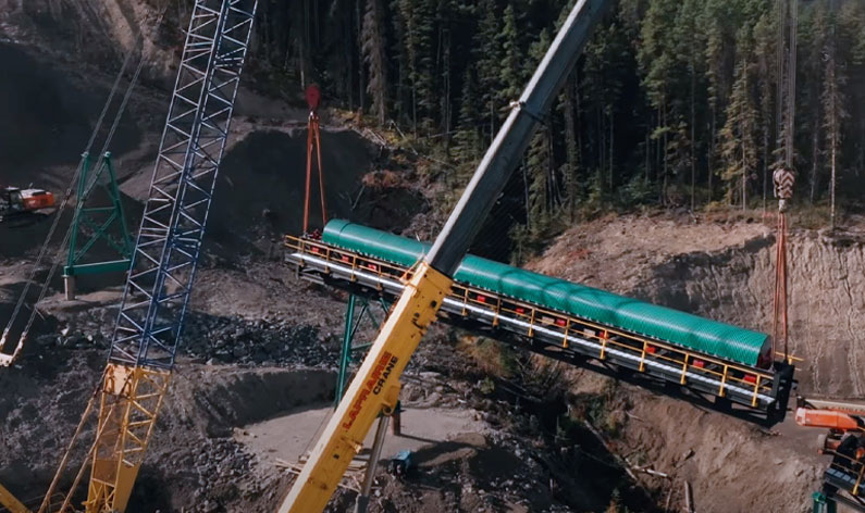 Northern BC Overland Conveyer Installation